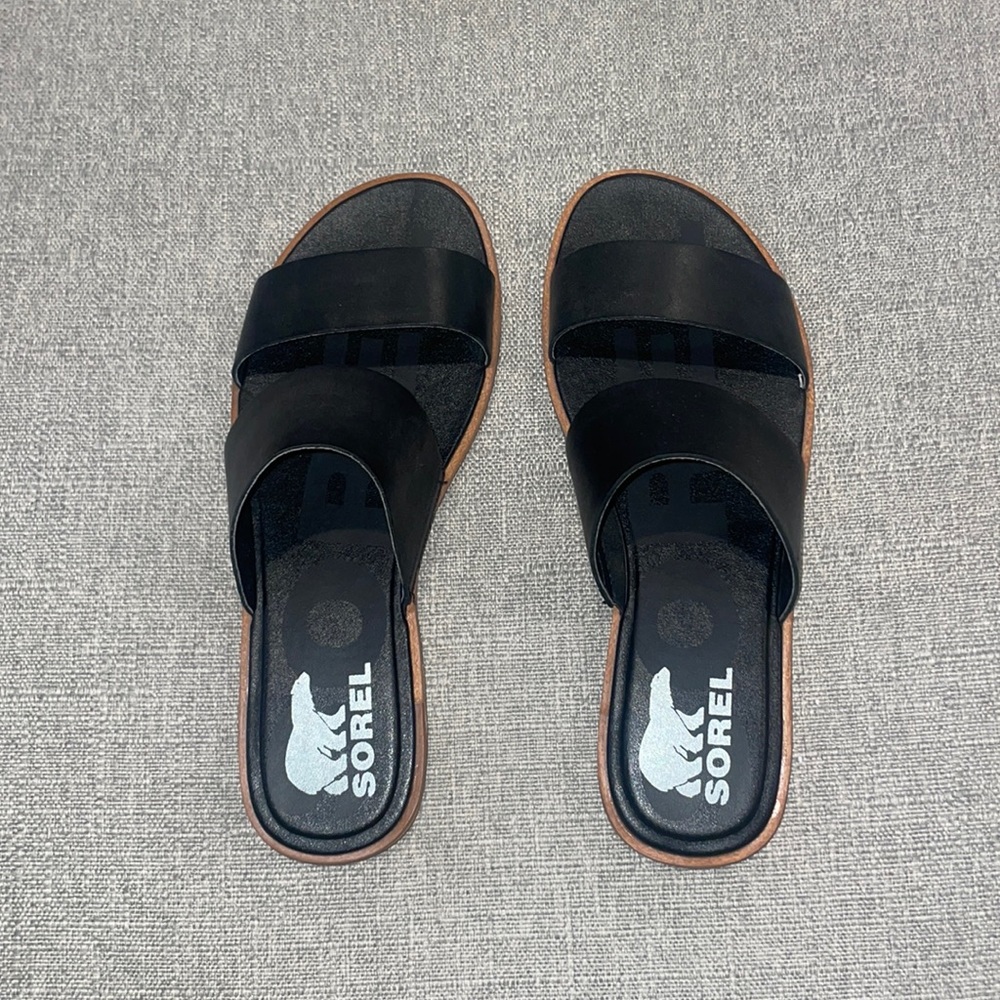 Black Sorel sandal